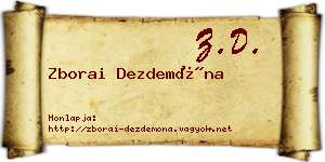 Zborai Dezdemóna névjegykártya
